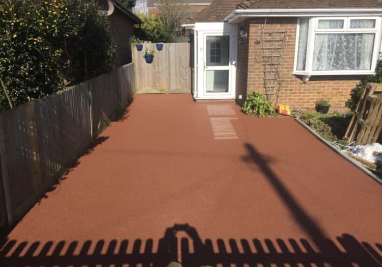 This is a photo of a new Resin bound installed in a patio carried out in a district of Southampton. All works done by Resin Driveways Southampton